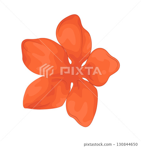 Illustration of orange flower  130844650