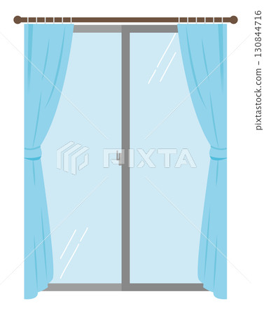 Curtain illustration 130844716