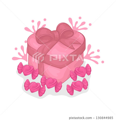 Illustration of heart shaped heart  130844985
