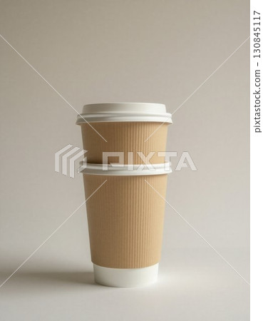 white paper cup for coffee or coffee isolated white paper cup for coffee or coffee isolated 130845117
