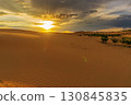 Landscape in desert at sunset 130845835