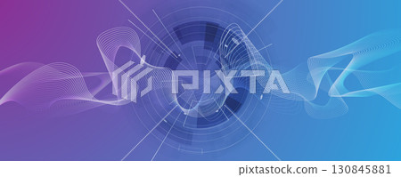 Modern technology and business abstract background for technical or science presentation 130845881