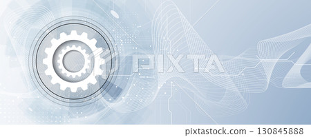 Modern technology and business abstract background for technical or science presentation 130845888