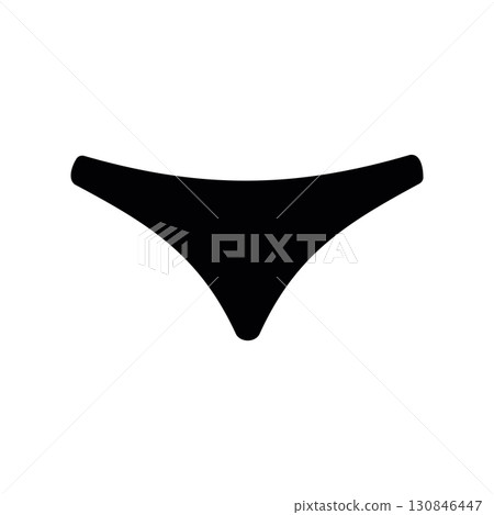 Simple black vector icon with a theme women lingerie 130846447