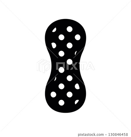 Simple black vector icon with a theme feminine pad 130846458