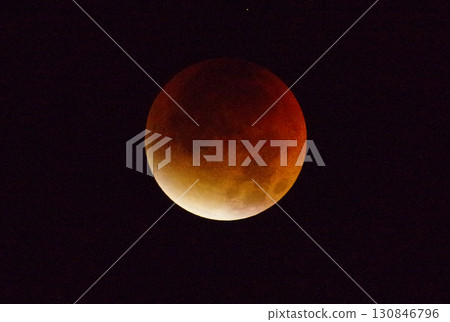 Full moon and total lunar eclipse (photographed on September 8, 2025) 130846796
