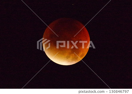 Full moon and total lunar eclipse (photographed on September 8, 2025) 130846797