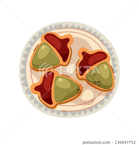 Acorn cookies on plate. Vector dessert in autumn season style. Homemade baking for celebration or fall treat for gathering and festive holiday. Confectionery nuts for seasonal festival. Sweets. Acorn cookies on plate. Vector dessert in autumn season style. Homemade baking for celebration or fall treat for gathering and festive holiday. Confectionery nuts for seasonal festival. Sweets. 130847752