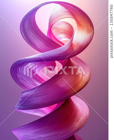 Purple and pink abstract ribbon background that spreads like a fantastic flower 130847760