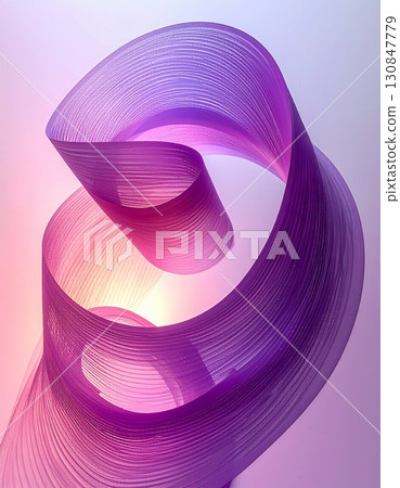 Purple and pink abstract ribbon background that spreads like a fantastic flower 130847779