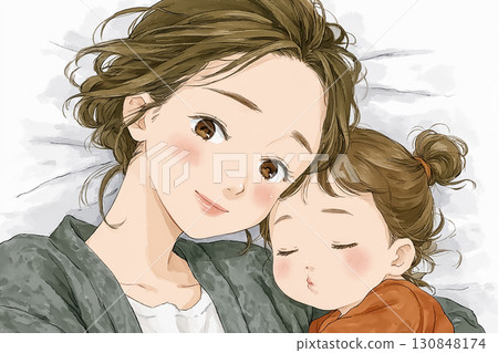 美優系列：1-2歲的美優，在媽媽懷裡酣睡 130848174