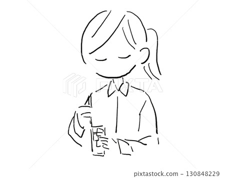 調酒師的插圖 調酒師的插圖 130848229