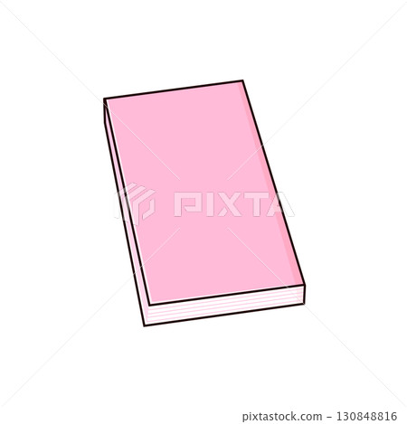A closed pink notebook (book) 130848816