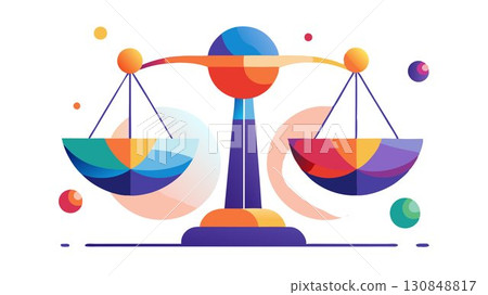 This high resolution image captures the exquisite balance and harmonious interplay of colors, beautifully contrasted against a minimalist white background, producing a sophisticated and visually appe 130848817