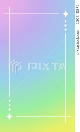 Cute gradient background and star frame 130848872