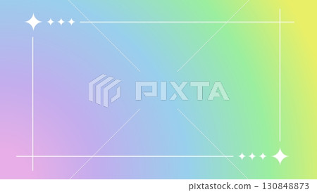 Cute gradient background and star frame 130848873