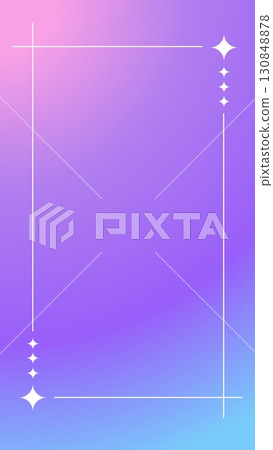 可愛的漸層背景和星形框架 130848878