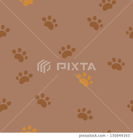 baby animals traces seamless pattern baby animals traces seamless pattern 130849163