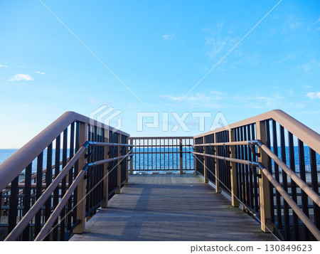 The observation deck on the bank of Shin-Urayasu Park in summer 130849623