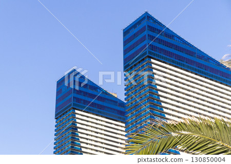 09.09.2025 - Batumi, Georgia - Shot of the Orbi city hotel towers 09.09.2025 - Batumi, Georgia - Shot of the Orbi city hotel towers 130850004