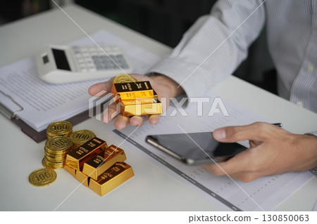 business, businessman, gold 130850063