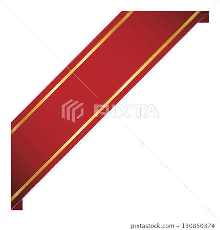 elegant red corner ribbon elegant red corner ribbon 130850374