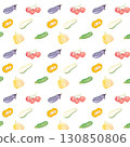 Vegetable watercolor pattern 130850806