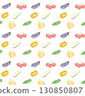 Vegetable watercolor pattern 130850807