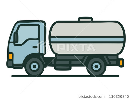 Illustration of tank lorry 130850840