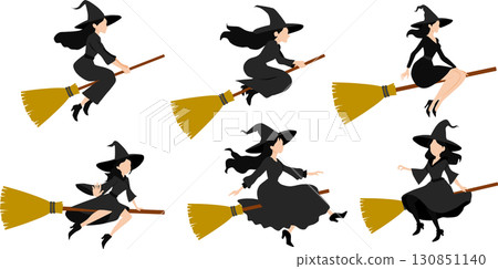 Witch illustration (Halloween) silhouette 130851140