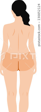Illustration of a woman wearing underwear 130852124