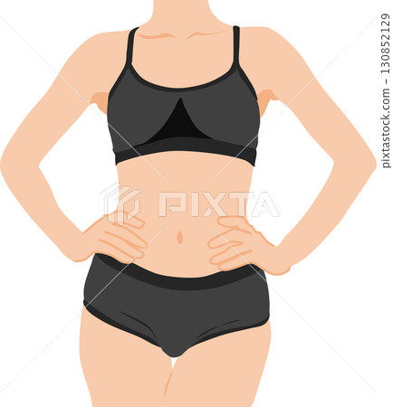 婦女佩帶的內衣的例證 婦女佩帶的內衣的例證 130852129