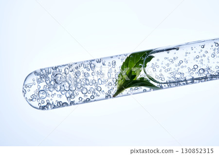 The texture of an organic cosmetic product in a test tube. The texture of an organic cosmetic product in a test tube. 130852315