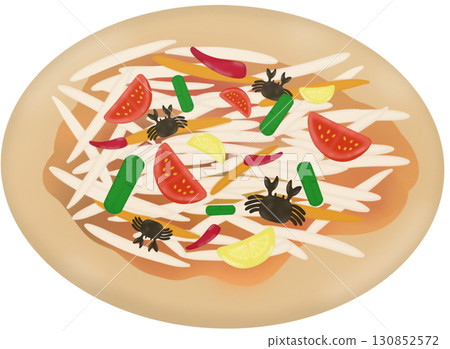 a paper with fruits 130852572
