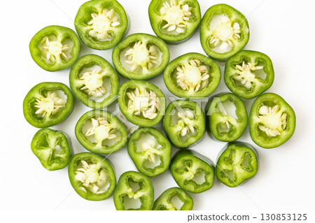 Jalapeno on a white background Jalapeno on a white background 130853125