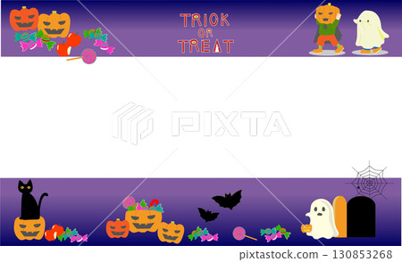 Halloween vector illustration frame background Halloween vector illustration frame background 130853268