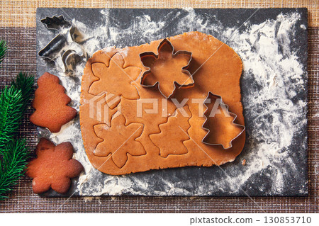 The process of making Christmas Ginger cookies The process of making Christmas Ginger cookies 130853710