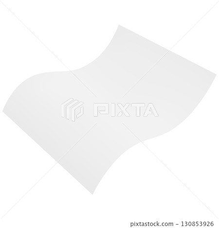 White paper flying, vector realistic paper sheet, clear wavy page document blank, letter or note mockup floating in air White paper flying, vector realistic paper sheet, clear wavy page document blank, letter or note mockup floating in air 130853926