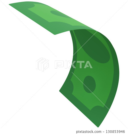 Dollar banknote falling, green paper bill fly, vector 3D realistic cartoon money cash, currency, bank payment game asset Dollar banknote falling, green paper bill fly, vector 3D realistic cartoon money cash, currency, bank payment game asset 130853946
