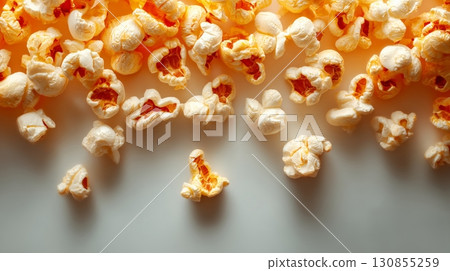 An aesthetic poster with a caramel popcorn 130855259