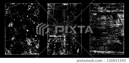Black and white grunge. Distress overlay texture. Abstract surface dust and rough dirty wall background concept. Distress illustration simply place over object to create grunge effect. Vector EPS10. 130855345