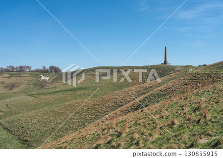 Lansdowne Monument, Cherhill Monument, with Cherhill White Horse, Wiltshire Lansdowne Monument, Cherhill Monument, with Cherhill White Horse, Wiltshire 130855915
