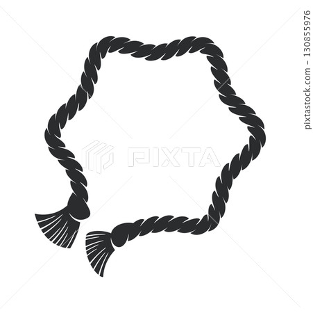 Star shaped rope border design Star shaped rope border design 130855976