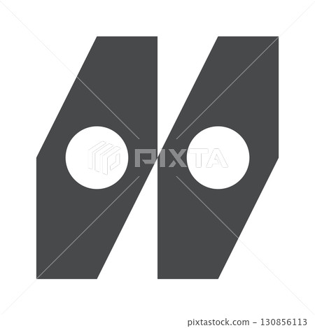 Futuristic geometric shape monochrome element Futuristic geometric shape monochrome element 130856113