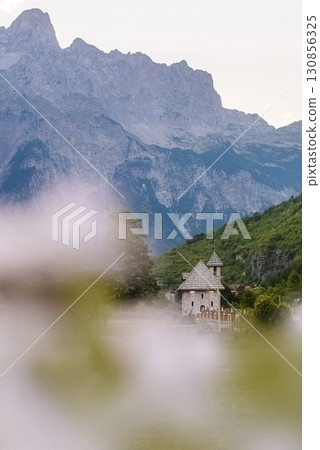 Pastoral Mountain Landscape with of Church of Theth Pastoral Mountain Landscape with of Church of Theth 130856325