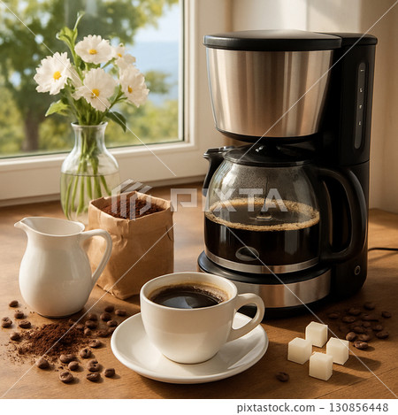 coffee drip coffee in coffee shop 130856448