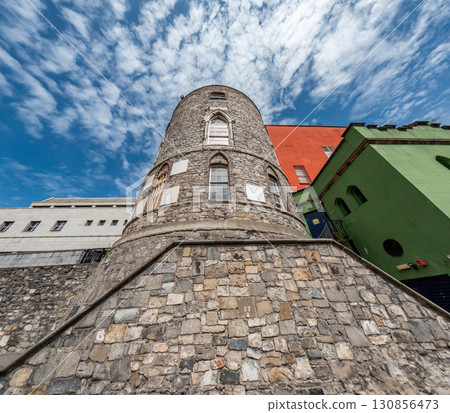 The historic Birmingham Tower of Dublin castle, Ireland The historic Birmingham Tower of Dublin castle, Ireland 130856473