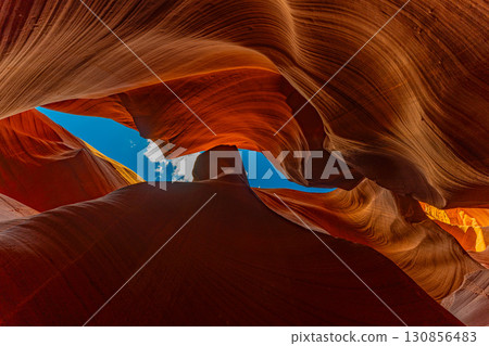 美國亞利桑那州下羚羊峽谷景觀、大峽谷、大圓環 130856483