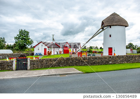 The Elphin Windmill, an 18th century tower mill, restored in 1996 , County Roscommon, Ireland 130856489