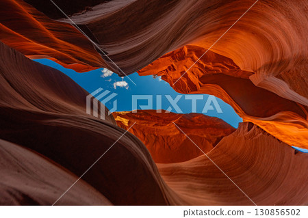 美國亞利桑那州下羚羊峽谷景觀、大峽谷、大圓環 130856502